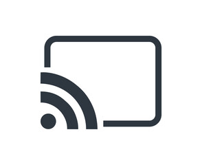 Monochromatic Screencast Symbol. 