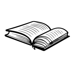 book outline doodle illustration