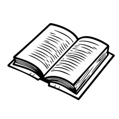 book outline doodle illustration