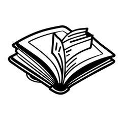 book outline doodle illustration