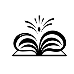 book outline doodle illustration