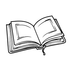 book outline doodle illustration