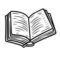 book outline doodle illustration