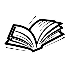 book outline doodle illustration