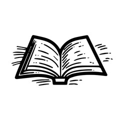 book outline doodle illustration