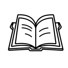 book outline doodle illustration