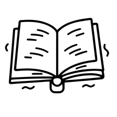 book outline doodle illustration