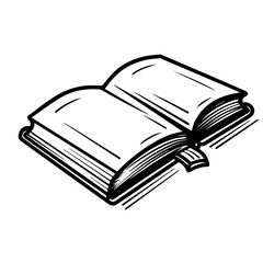 book outline doodle illustration