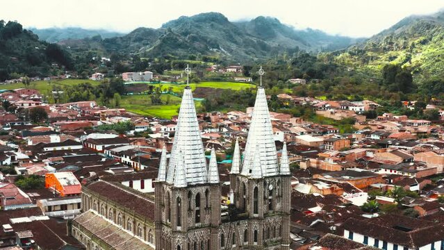 basilica, iglesia inmaculada concepci&oacute;n , jard&iacute;n antioquia Colombia