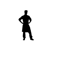chef silhouette illustration