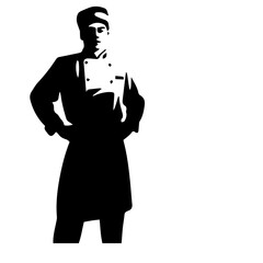 chef silhouette illustration