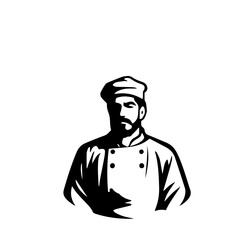 chef silhouette illustration