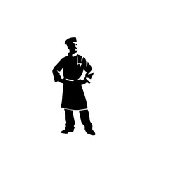 chef silhouette illustration