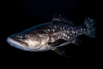 Fototapeta premium Black Cod - Found in the North Pacific, are commonly used in Asian cuisine and have a buttery, delicate flavor (Generative AI)