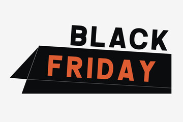 Black Friday Banner for the sale orange lettering