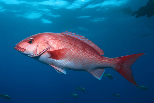 Red Snapper - Found in the Gulf of Mexico and Caribbean Sea, are popular in southern cuisine and have a firm texture (Generative AI)