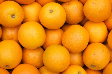 Top view of tasty Egypt oranges freshly collected ,top down view
