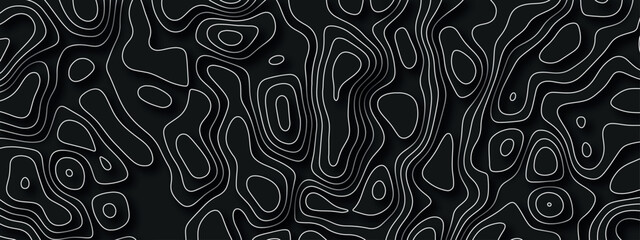 Fototapeta premium The abstract topographic contour in lines and contours. Geographic mountain relief. Topographic map background concept. paper texture.