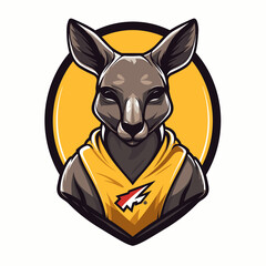 Esport vector logo kangaroo, kangaroo icon, kangaroo head, vector