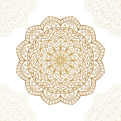 Gold Mandala Design And Template 