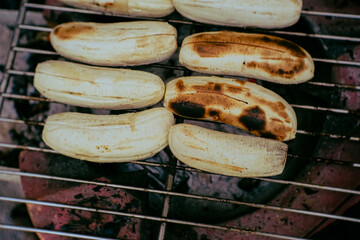 grilled banana , banana toast ,good smell ,good tasty, heathy and we call 