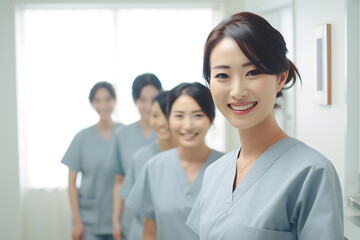 portrait of a nurse smile looking at camera