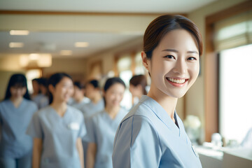 portrait of a nurse smile looking at camera
