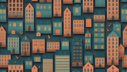 pattern of houses