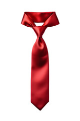 red necktie isolated on transparent background ,red tie isolated png ,generative ai