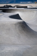 The famous skate park in Venice Beach in Los Angeles, California.