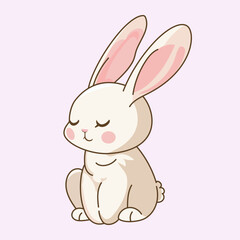 hare rabbit symbol of 2024 vector drawing illustrator