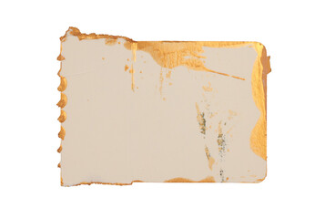 PNG Torn empty old grunge gold pieces texture cardboard paper isolated on transparent background.