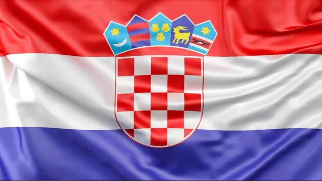flag of croatia waving 3d