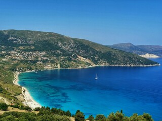 view of the sea and mountains