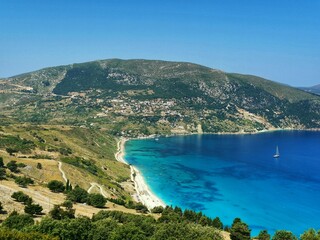 view of the sea from the top of the mountain