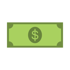 Dollar money cash bill illustration vector.