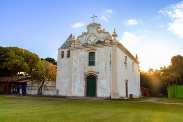 church of Nossa Senhora da Pena in the old city historic center of Porto Seguro in the State of...