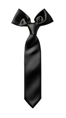 Black tie isolated on transparent background ,necktie isolated png ,generative ai