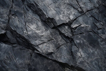 Dark gray stone granite background for design. Rough cracked mountain surface. Close-up. Crumbled,rock texture, 4k resolution