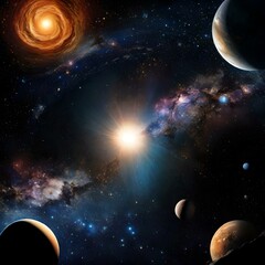 Obraz na płótnie Canvas planet and space