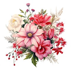 Pigments of Nature Multicolor Florals Painted on Backgrounds