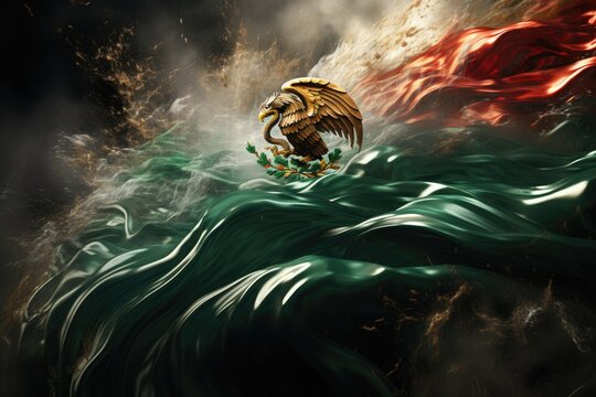 Mexican independence day. Día de Independencia, Honoring the beginning of the War of Independence, September 16. Flag Emblem Patriotism freedom pride . - Powered by Adobe