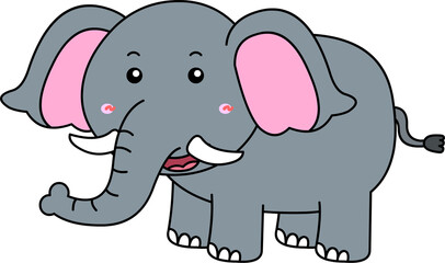 Obraz na płótnie Canvas elephant cartoon animation