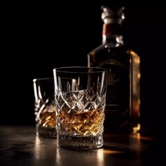 Indulge in Liquid Gold: Watch Whisky Magic Unfold as It Splashes into the Crystal Glass!