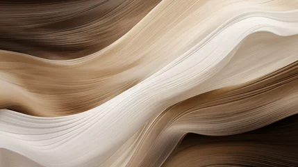 Foto op Aluminium black, brown and beige abstract waves, Generative AI © Nico