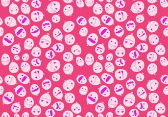 Cartoon festive season Halloween balloons with skulls pattern for wrapping paper and fabrics and linens