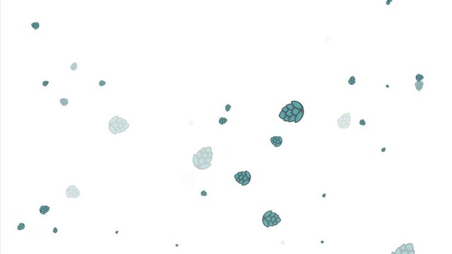 animated background with many blue hops