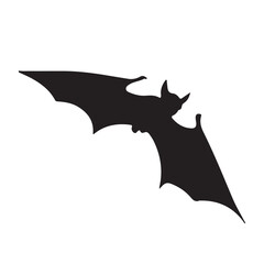 Flying bat silhouette vector illustration. - 626072745