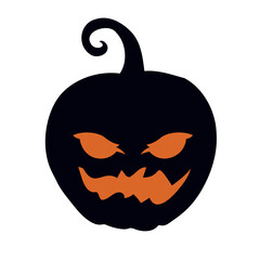 Halloween pumpkin cartoon vector illustration.