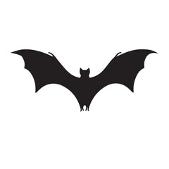Flying bat black silhouette vector illustration. - 626072769